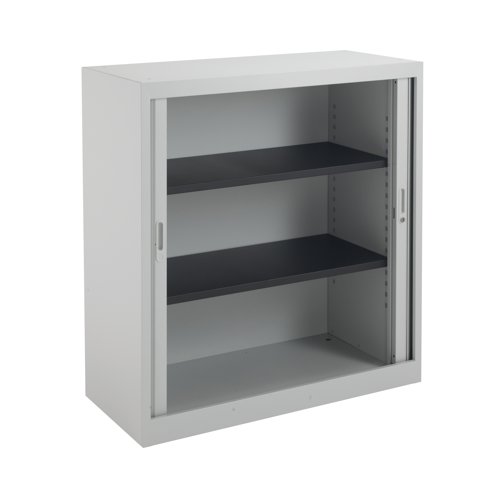 Talos Side Opening Tambour Unit 1000x450x1050mm Grey KF78758 - TC Group - KF78758 - McArdle Computer and Office Supplies
