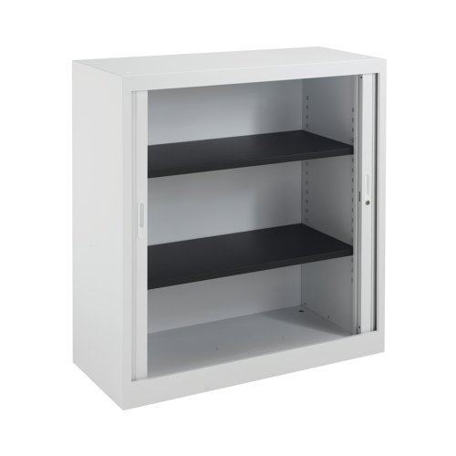 Talos Side Opening Tambour Unit 1000x450x1050mm White KF78759 - TC Group - KF78759 - McArdle Computer and Office Supplies