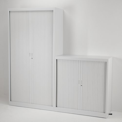 Talos Side Opening Tambour Unit 1000x450x1050mm White KF78759 VOW