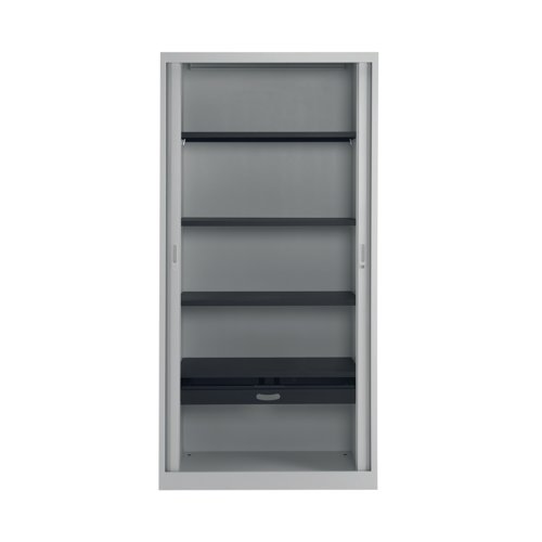 Talos Side Opening Tambour Unit 1000x450x1950mm Grey KF78760 - TC Group - KF78760 - McArdle Computer and Office Supplies