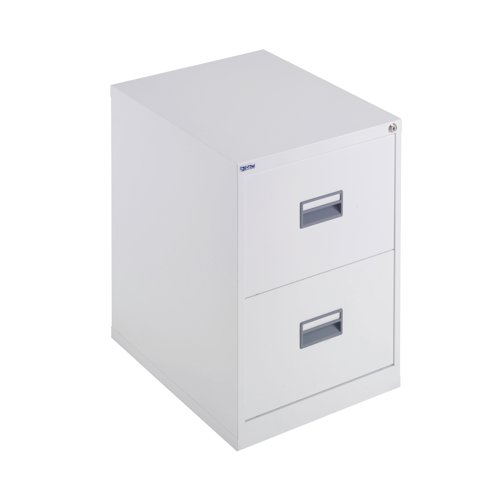 Talos 2 Drawer Filing Cabinet 465x620x700mm White KF78765 VOW