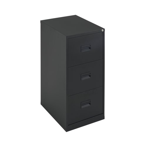 Talos 3 Drawer Filing Cabinet 465x620x1000mm Black KF78766 KF78766