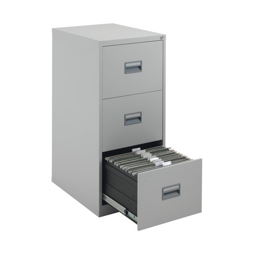 KF78768 Talos 3 Drawer Filing Cabinet 465x620x1000mm Grey KF78768