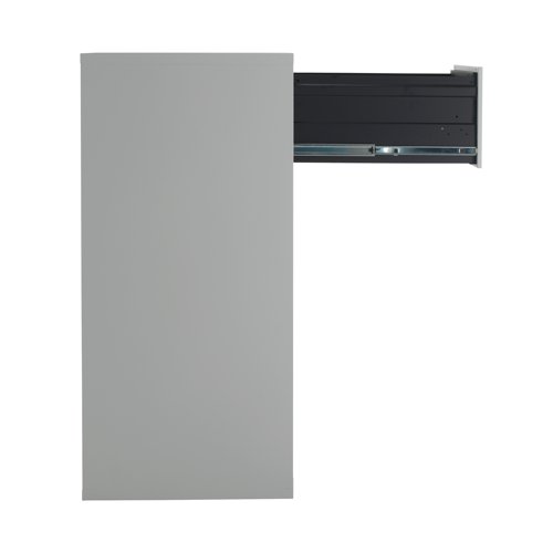 KF78772 | With drawers that are 100% extendable for full access to the contents, these 4 drawer filing cabinets have a fully welded construction and lockable doors for use in virtually any environment. Suitable for use with both A4 and Foolscap files, the unit also benefits from an anti-tilt system that only allows one drawer to be opened at a time and has plastic inset drawer handles incorporating a card holder for easy identification and labelling. Each drawer has a weight capacity of 40kg. Contents not included.