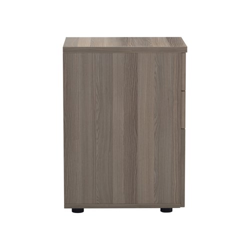 Offering a convenient and flexible place to store your documents, papers and stationery, this grey oak-finish pedestal fits under your desk for easy access. The pedestal features 3 box drawers and measures W404xD500xH690mm. This pedestal is designed to complement both Jemini and Arista standard desking.