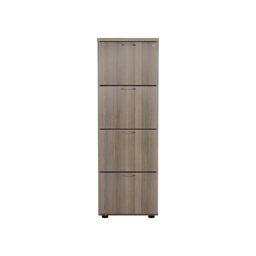 Jemini 4 Drawer Filing Cabinet 464x600x1365mm Grey Oak KF78955