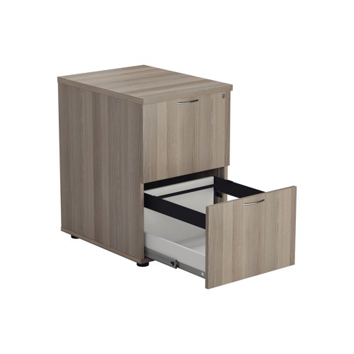 Jemini 2 Drawer Filing Cabinet 464x600x710mm Grey Oak KF78957 KF78957