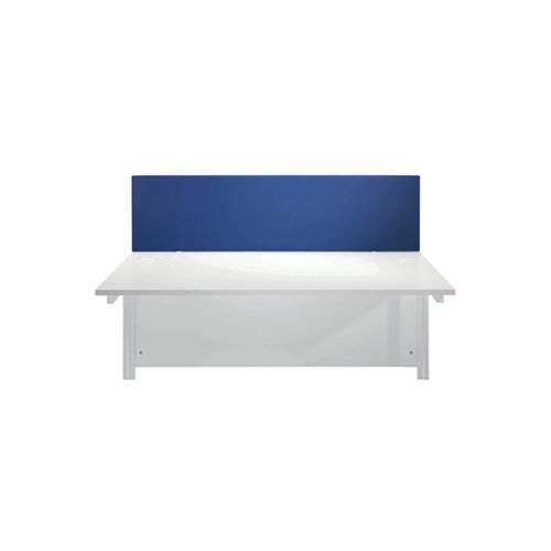 Jemini Straight Mounted Desk Screen 1600x25x400mm Blue KF78981