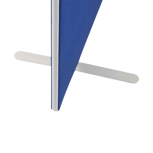 Provide privacy and reduce noise levels between desks with this Jemini Floor Standing Screen. In a simple blue, the screen is upholstered with Elfin flame retardant fabric with a protective uPVA edge trim. This screen measures W1600 x D28 x H1200mm and comes with a pair of standard feet.