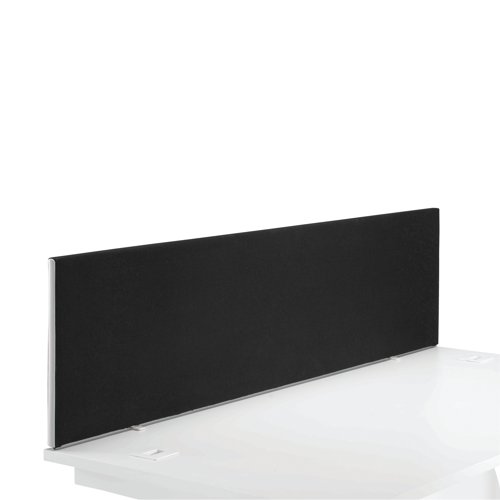 Jemini Straight Desk Mounted Screen 1200x25x400mm Black KF78998 - KF78998