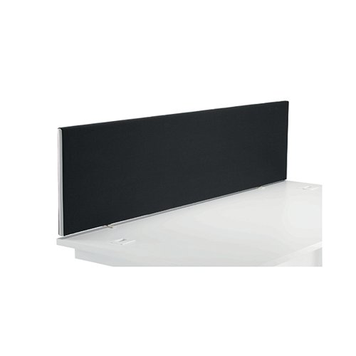 Jemini Straight Mounted Desk Screen 1600x25x400mm Black KF79001