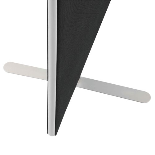 Jemini Floor Standing Screen 1600x25x1800mm Black KF79015 - VOW - KF79015 - McArdle Computer and Office Supplies