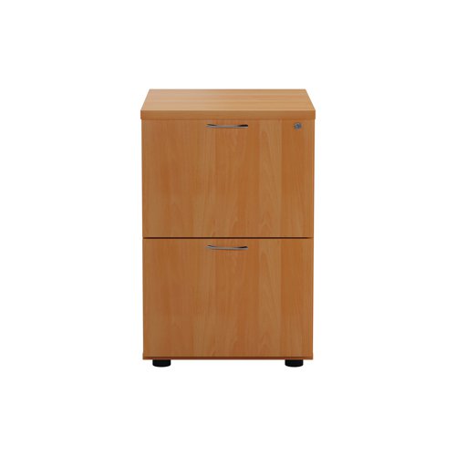 Jemini 2 Drawer Filing Cabinet 464x600x710mm Beech KF79455 Filing Cabinets KF79455