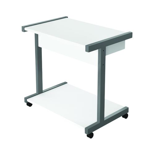 Serrion Mobile Pc Printer Stand White Empswh