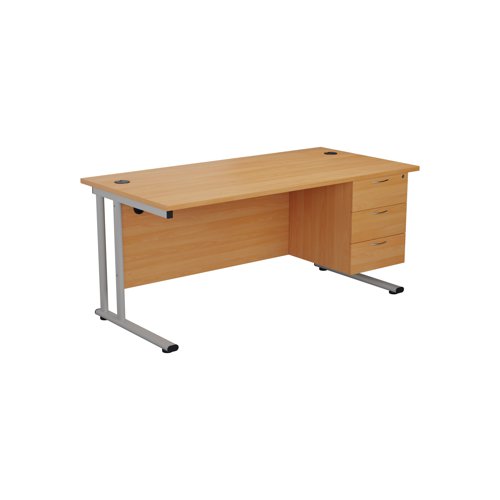 Finished in Beech, the Jemini fixed pedestal features 3 drawers which will take A4 files. Measuring W400 x D500 x H495mm with a 25mm desktop, this Jemini fixed pedestal is designed for use with single upright desks, making an ideal storage solution.