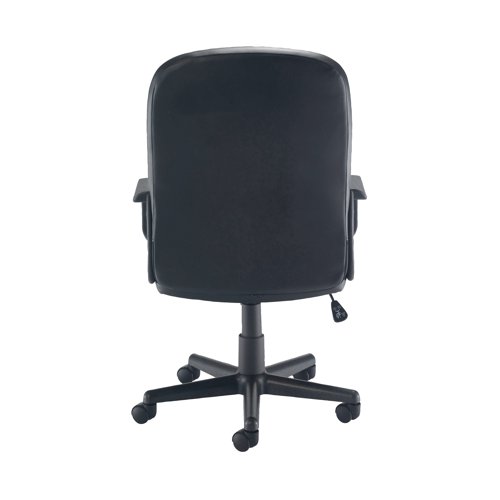 Jemini Jack 2 Executive Swivel Chair with Fixed Arms 620x600x1020-1135mm Polyurethane Black KF79887 - KF79887