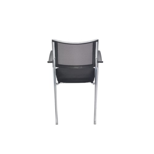 Jemini Jupiter Conference Chair with Arms 555x550x860mm Mesh Back Black/Chrome KF79891 | KF79891 | VOW
