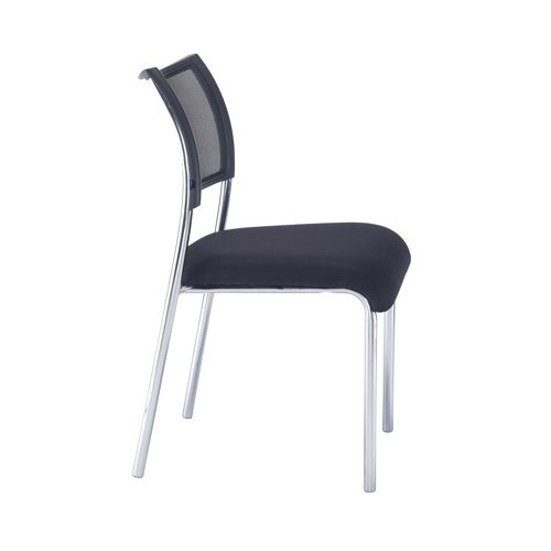 Jemini Jupiter Conference Chair 555x550x860mm Mesh Back Black/Chrome KF79892 KF79892