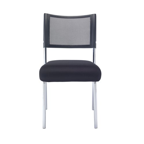Jemini Jupiter Conference Chair 555x550x860mm Mesh Back Black/Chrome KF79892 - VOW - KF79892 - McArdle Computer and Office Supplies