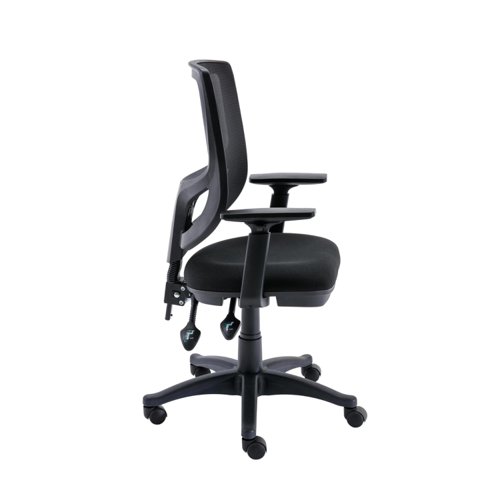 Astin Nesta Mesh Back Operator Chair Black with Adjustable Arms 590x900x1050mm Charcoal KF800023