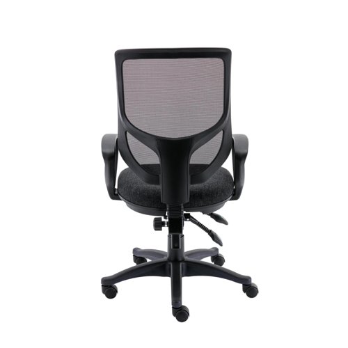 Astin Nesta Mesh Back Operator Chair Charcoal with Fixed Arms 590x900x1050mm Royal Blue KF800025