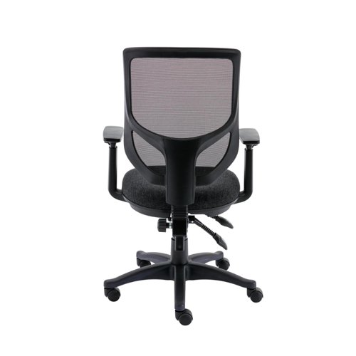 Astin Nesta Mesh Back Operator Chair Charcoal with Adjustable Arms 590x900x1050mm Black KF800026