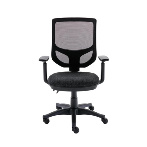 Astin Nesta Mesh Back Operator Chair Charcoal with Adjustable Arms 590x900x1050mm Black KF800026