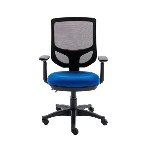 Astin Nesta Mesh Back Operator Chair Royal Blue with Fixed Arms 590x900x1050mm Charcoal KF800027