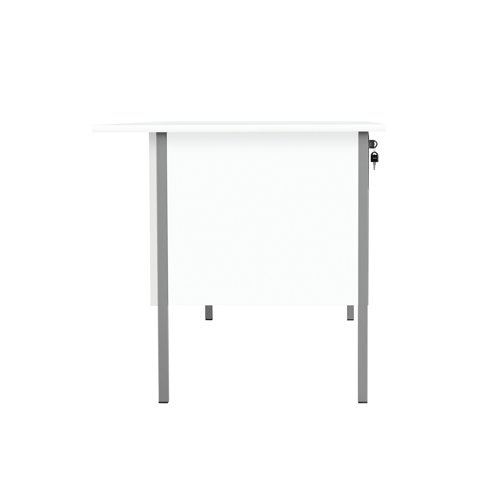 This 4 Leg desk from the Serrion range features a simple and contemporary finish that is ideal for use at home or in the office. The rectangular design allows for multiple desk configurations to set up your office in a way that works for you. This desk features an 18mm thick desktop with sturdy metal legs, a modesty panel and a three drawer pedestal included as standard.