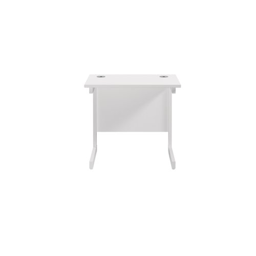 KF800379 Jemini Single Rectangular Desk 800x600x730mm White/White KF800379