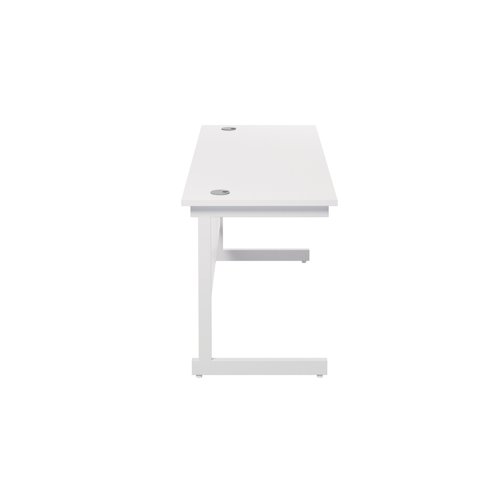 Jemini Single Rectangular Desk 1600x600x730mm White/White KF800738 - KF800738