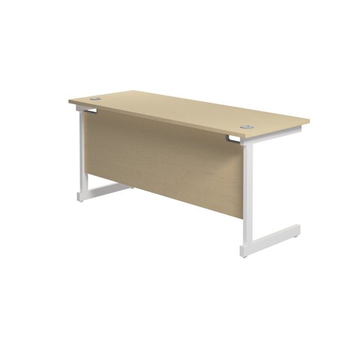 KF800862 Jemini Single Rectangular Desk 1800x600x730mm Maple/White KF800862