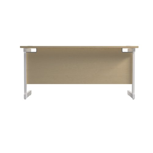 Jemini Single Rectangular Desk 1800x600x730mm Maple/White KF800862 - KF800862