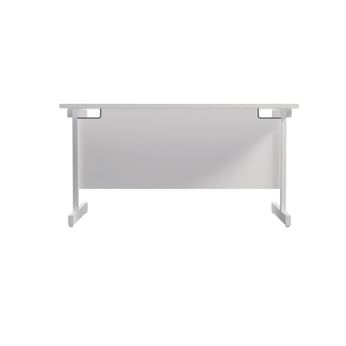 Jemini Single Rectangular Desk 1200x800x730mm White/White KF801099 - KF801099