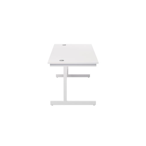 Jemini Single Rectangular Desk 1600x800x730mm White/White KF801331