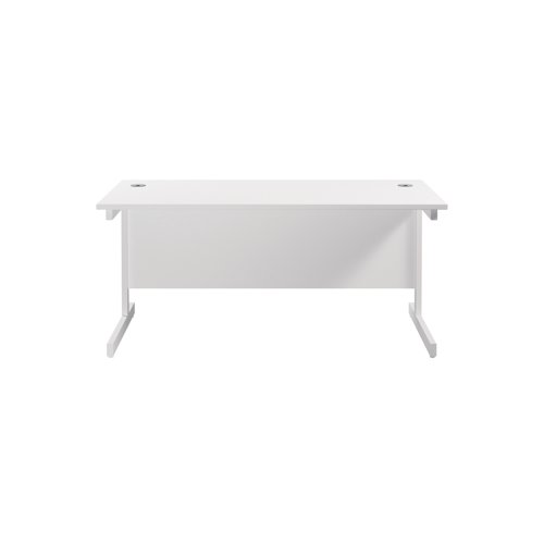 Jemini Single Rectangular Desk 1600x800x730mm White/White KF801331 - KF801331