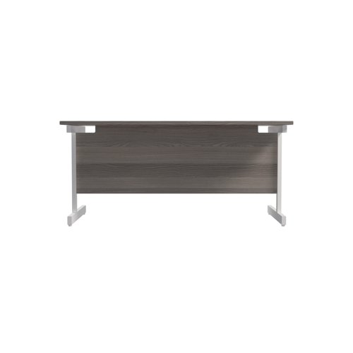 Jemini Single Rectangular Desk 1800x800x730mm Grey Oak/White KF801437 - KF801437