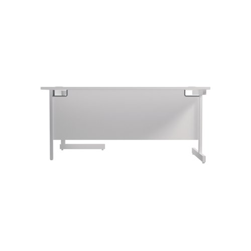 Jemini Radial Right Hand Cantilever Desk 1800x1200x730mm White/White KF802179