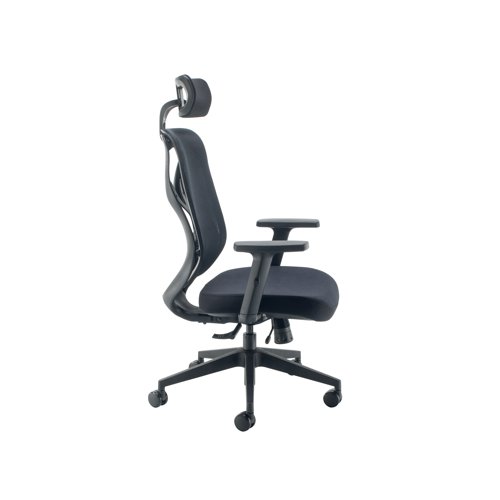 KF80304 Arista Stealth High Back Chair with Headrest Black KF80304