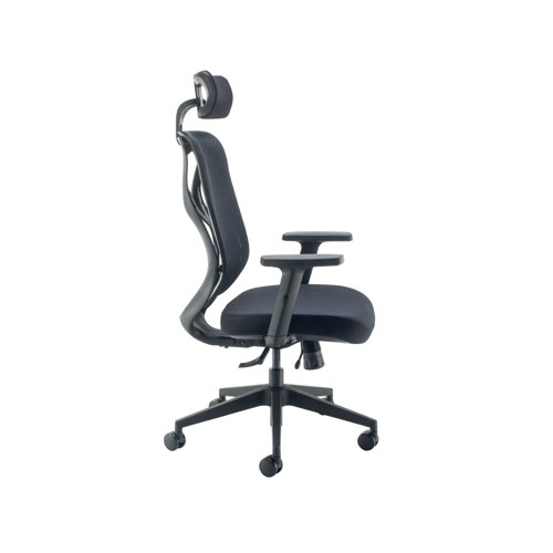 KF80304 Arista Stealth High Back Chair with Headrest Black KF80304