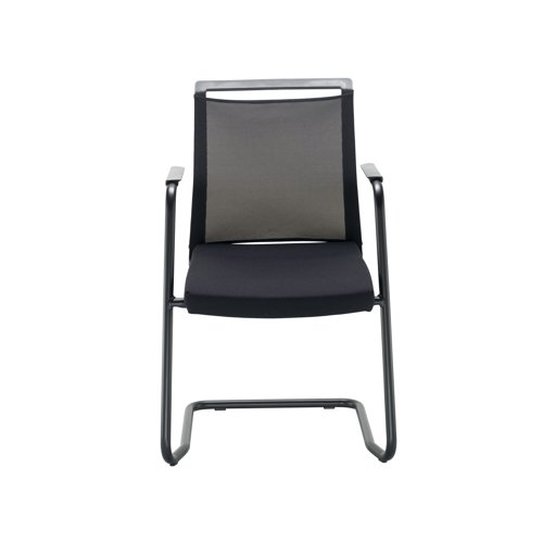 The Jemini Stealth is a quality, stylish and modern visitor chair suitable for a range of environments. The chair has a professional looking black cantilever frame, skid feet and a breathable mesh back for additional comfort.