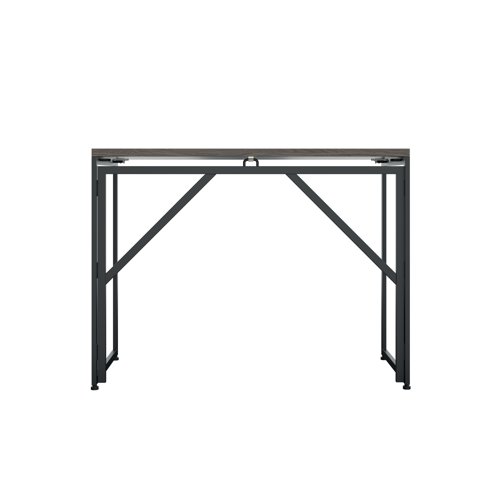 Jemini Folding Desk 1000x500x745mm Grey Oak/Black Leg KF80308