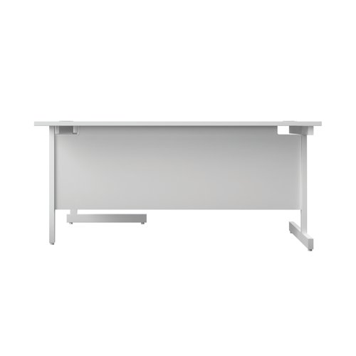 First Radial Right Hand Desk 1800x1200x730mm White/White KF803249 VOW