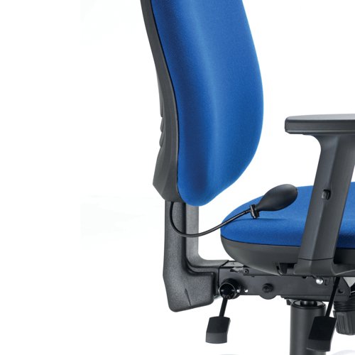 First Arista Aire High Back Ergonomic Operator Chair 675x580x1035-1230mm Blue KF80327 - KF80327