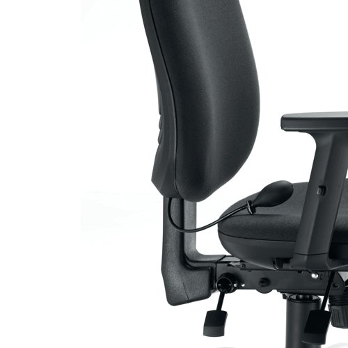 First Arista Aire High Back Ergonomic Operator Chair 675x580x1035-1230mm Black KF80331 - KF80331