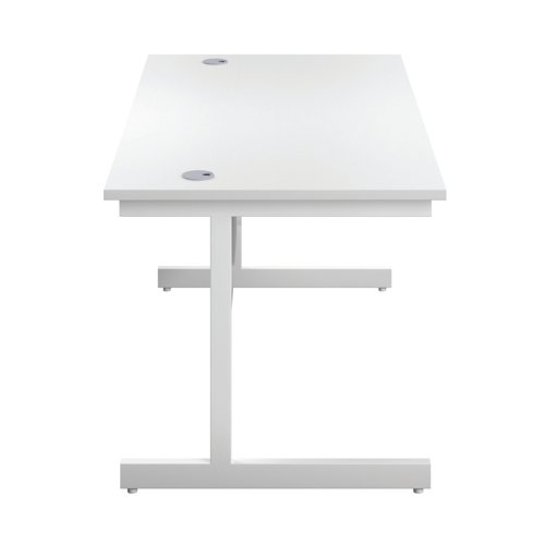 KF803423 First Rectangular Cantilever Desk 1400x800x730mm White/White KF803423