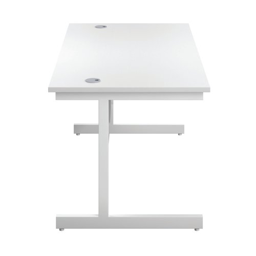 First Rectangular Cantilever Desk 1800x800x730mm White/White KF803546 KF803546