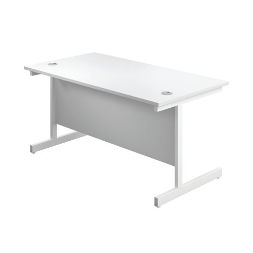 First Rectangular Cantilever Desk 1800x800x730mm White/White KF803546 VOW