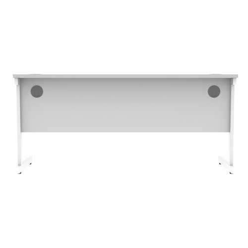 Astin Rectangular Single Upright Cantilever Desk 1600x600x730mm Arctic White/Arctic White KF803597