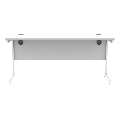 Astin Rectangular Single Upright Cantilever Desk 1600x600x730mm Arctic White/Arctic White KF803597